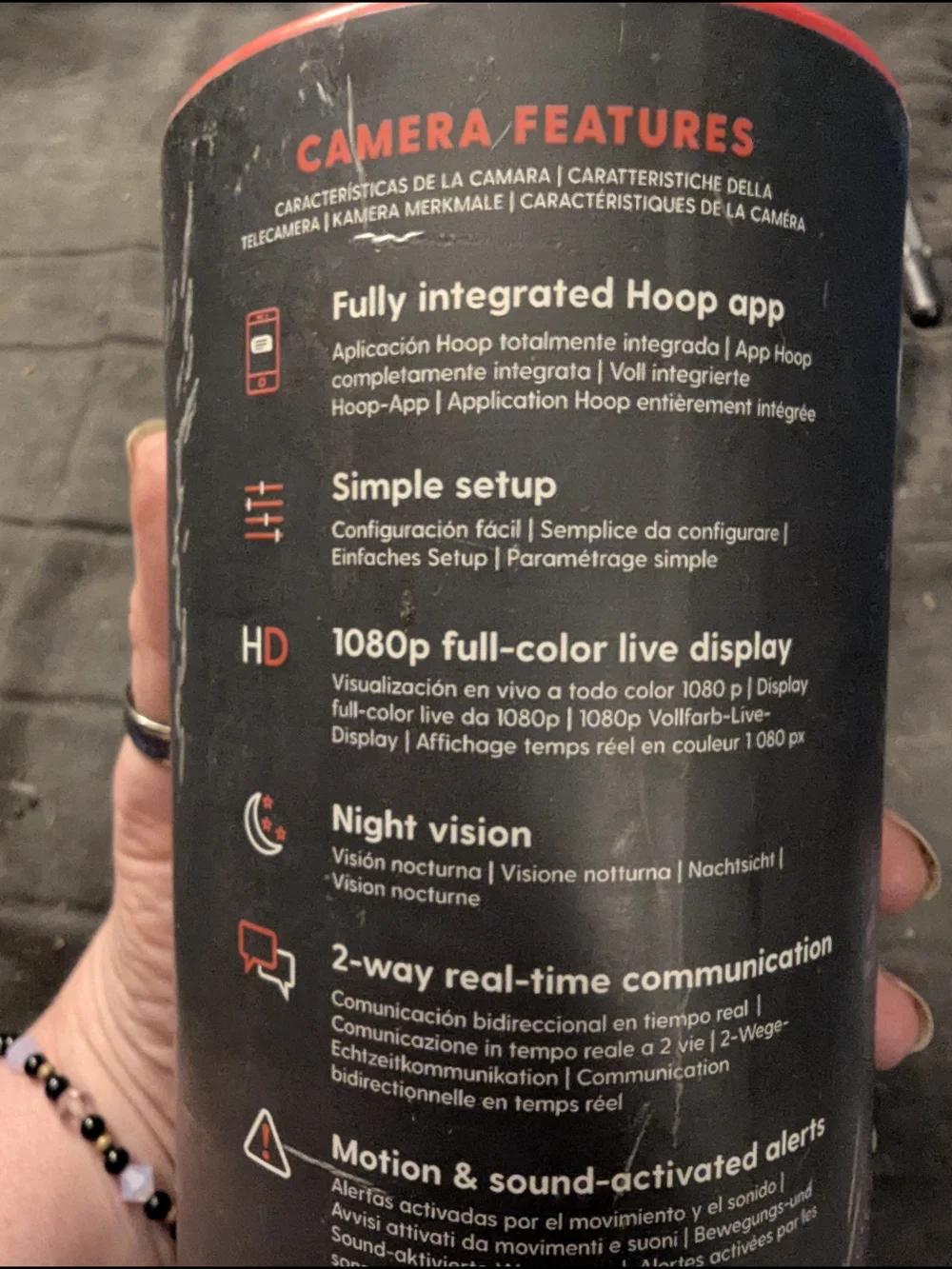 Red Smart Home Camera - Smart Monitoring & Two-Way Audio